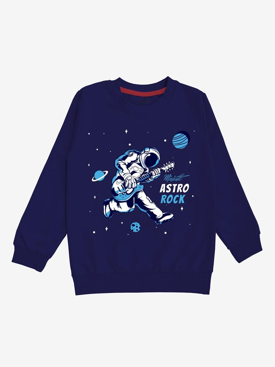 x2o unisex kids navy blue printed sweatshirt