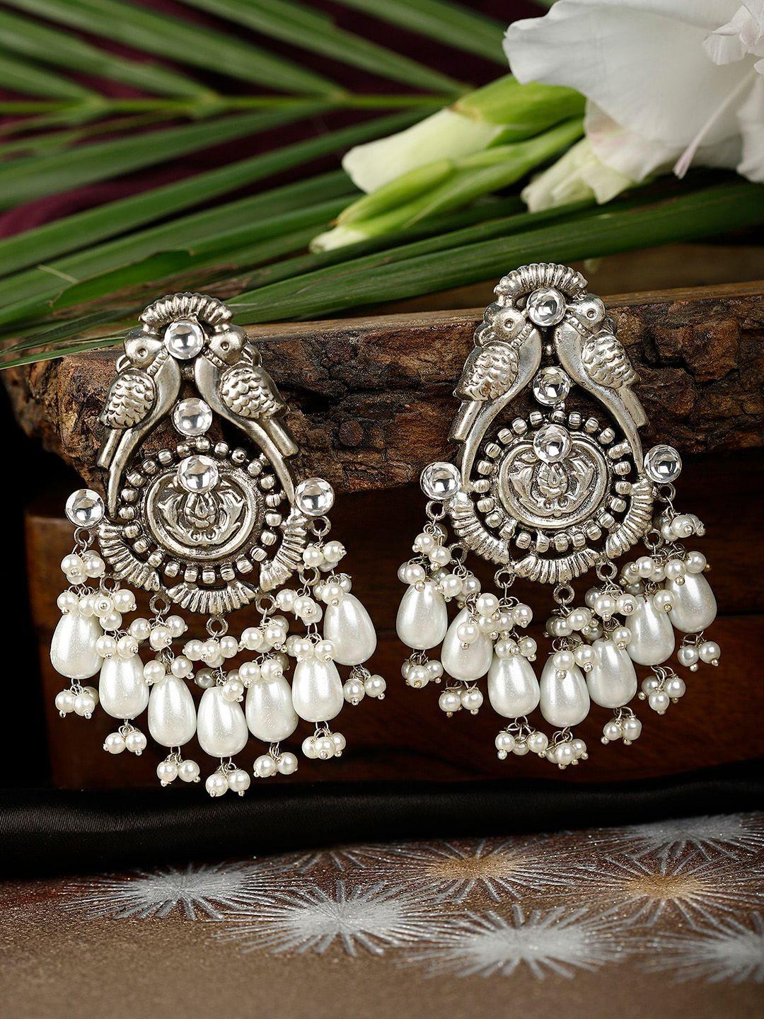 xago silver plated classic chandbalis earrings