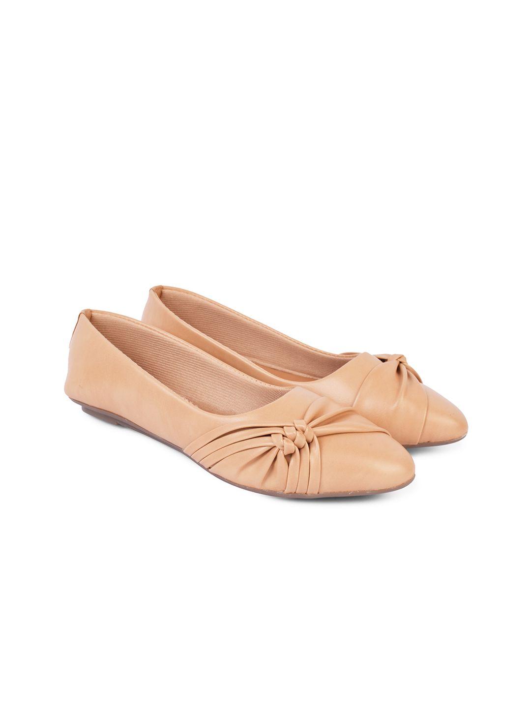 xe looks women beige ballerinas with bows flats