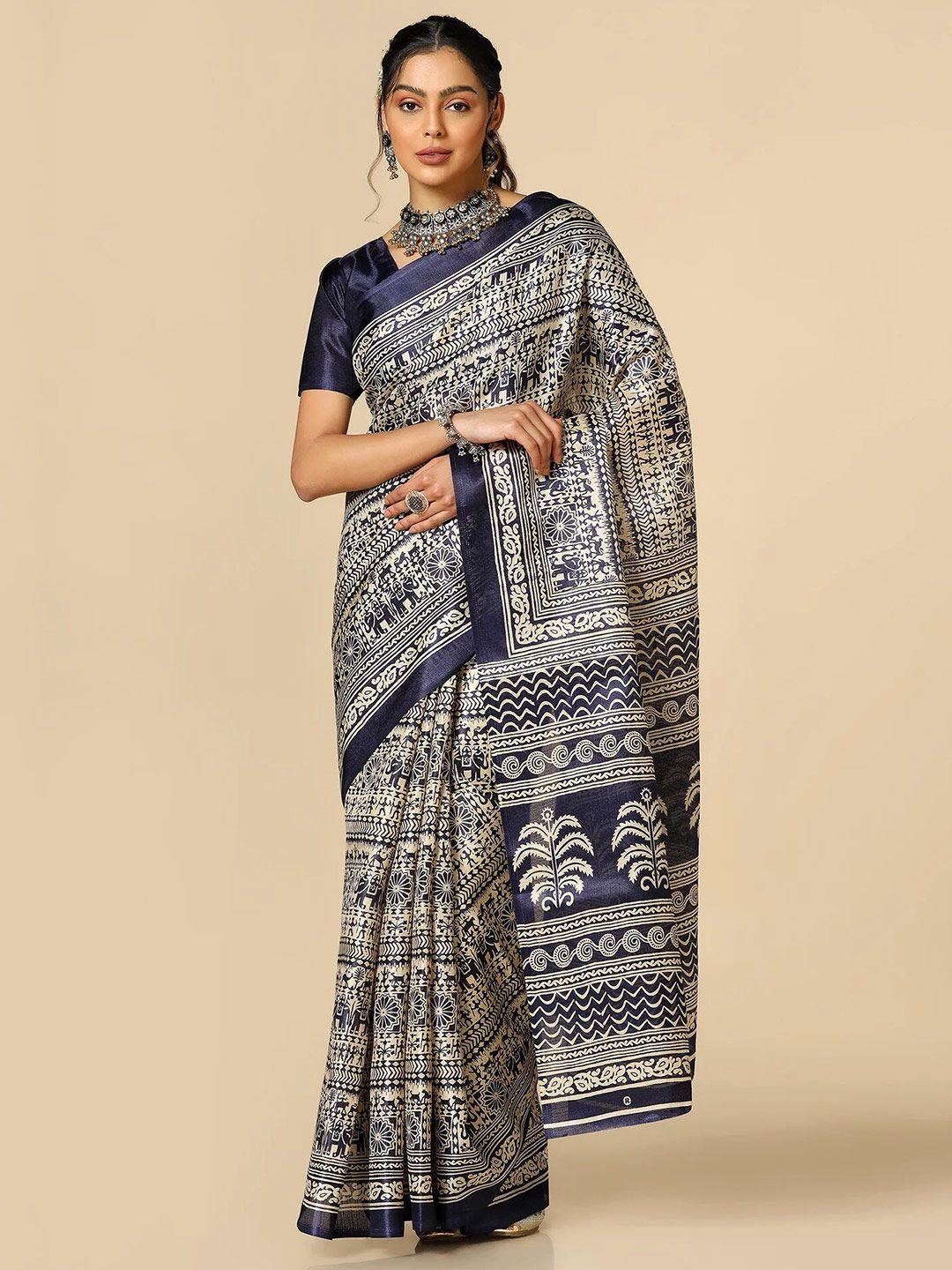 xo love ethnic motifs bhagalpuri saree