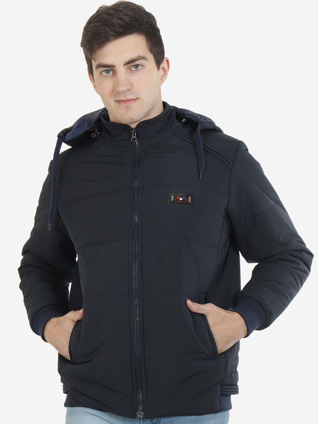 xohy men navy blue lightweight outdoor padded jacket