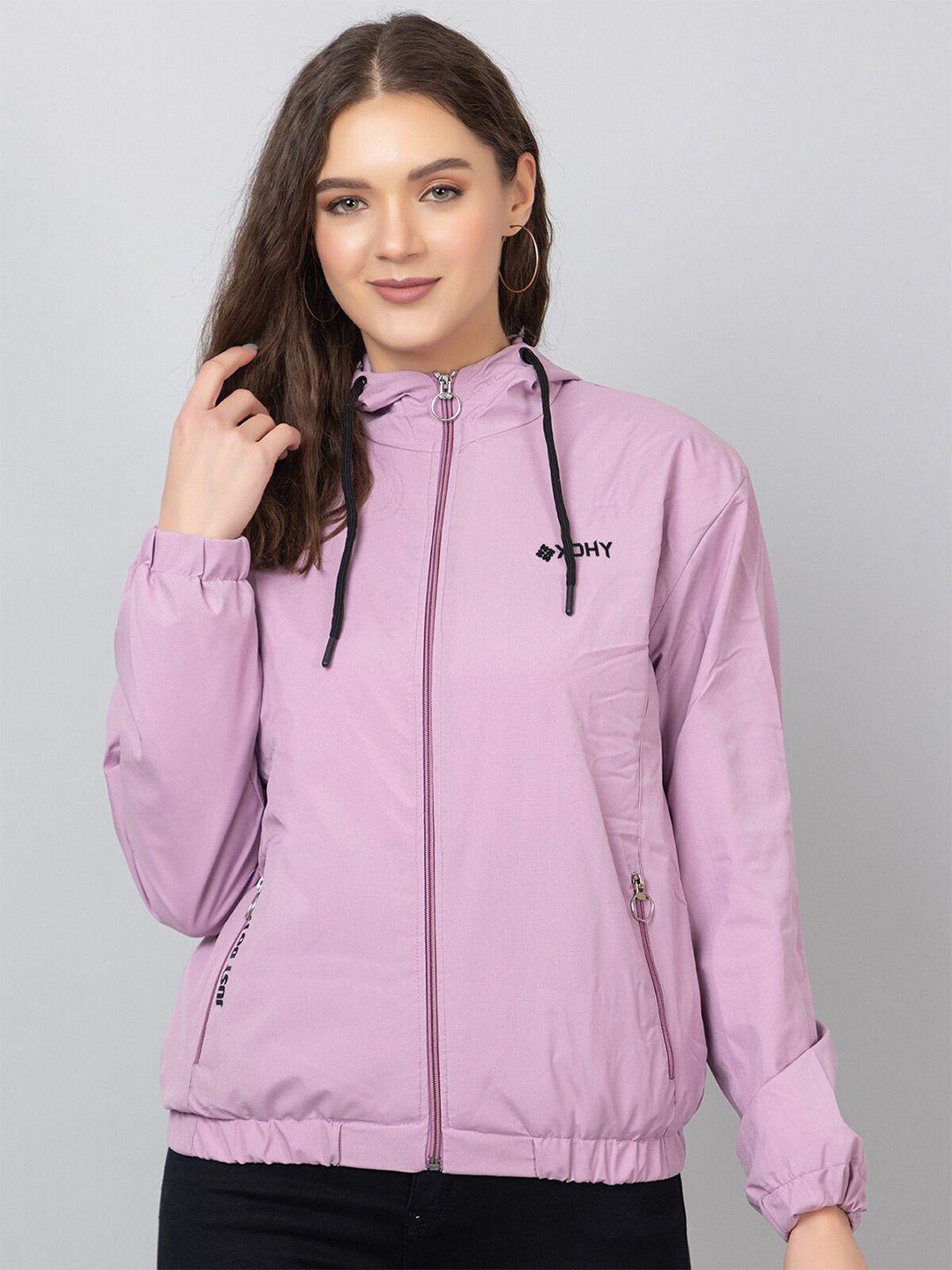 xohy hooded lightweight bomber jacket