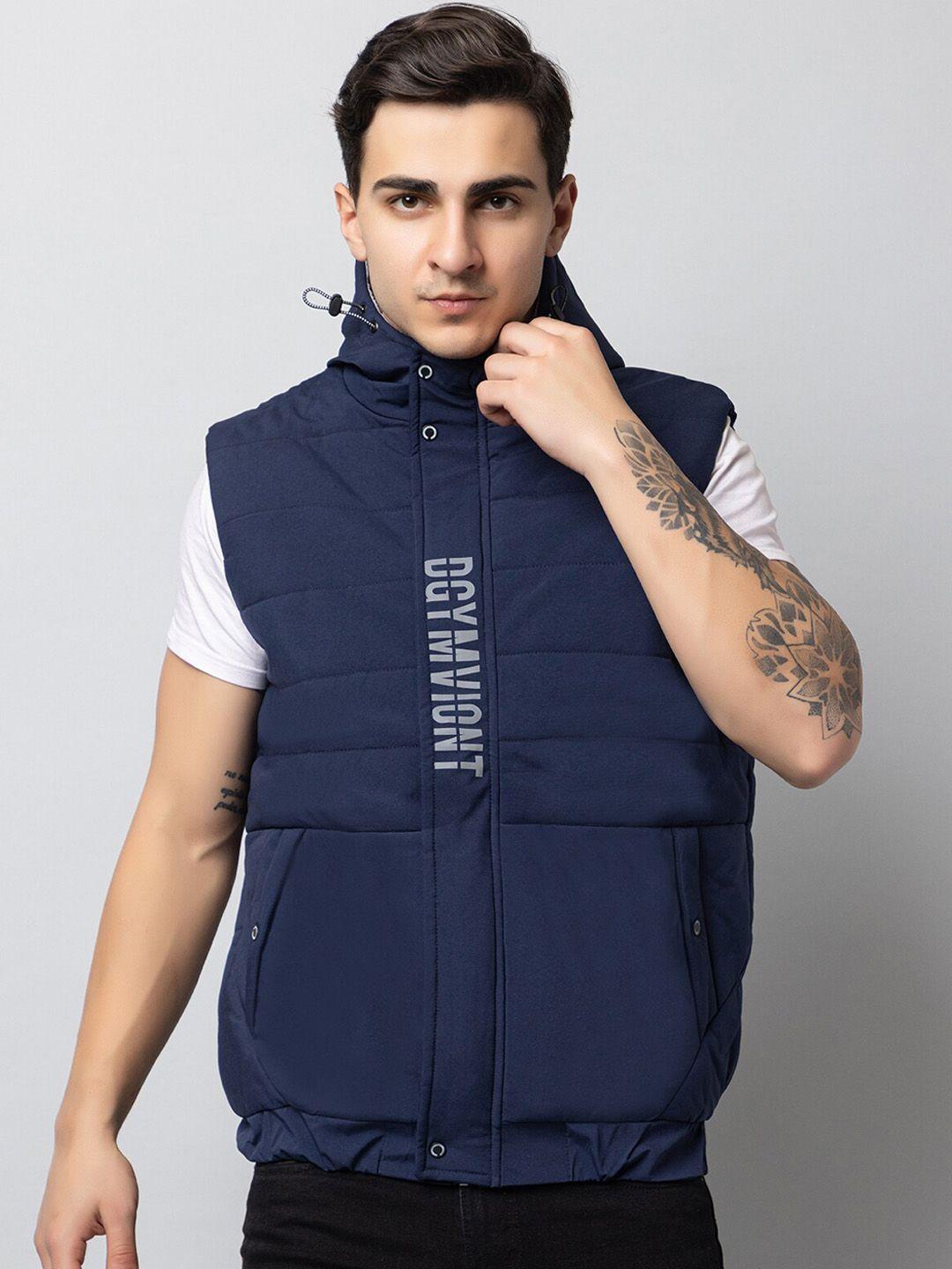 xohy hooded sleeveless lightweight cotton padded jacket