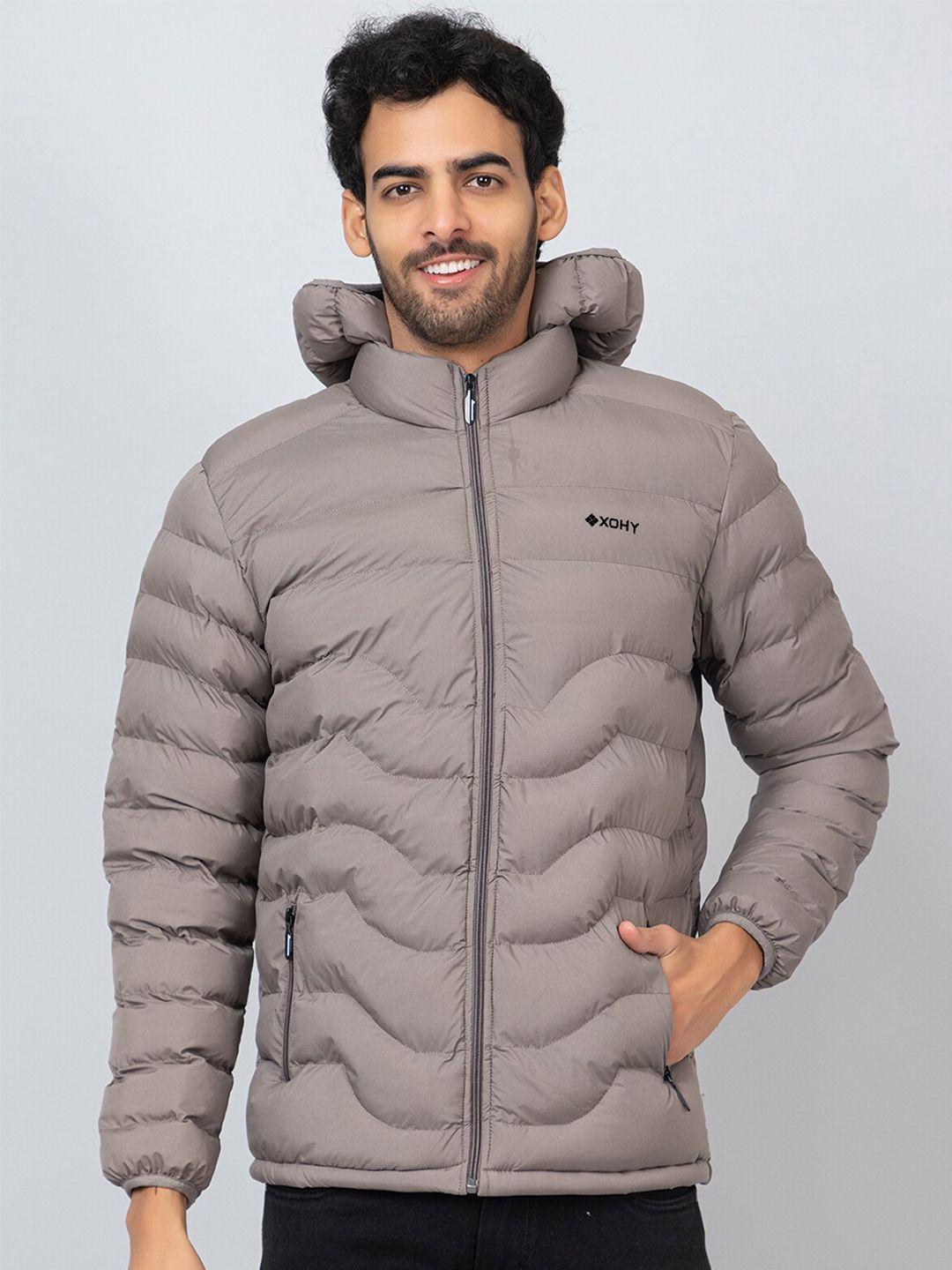 xohy lightweight hooded cotton puffer jacket