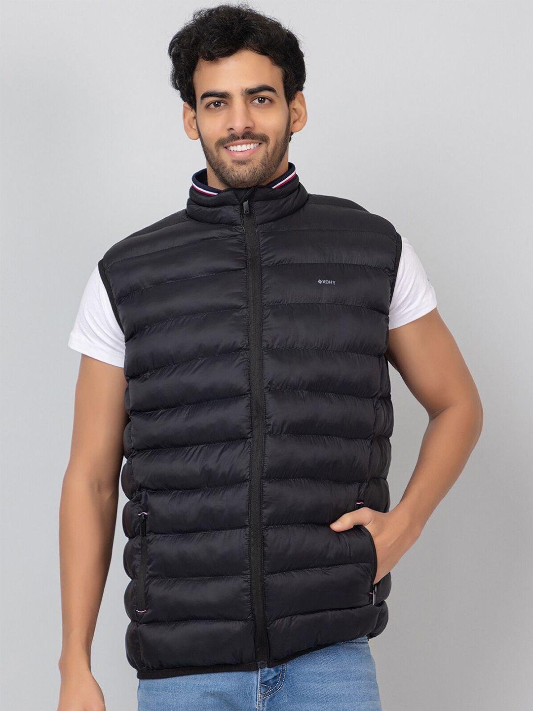 xohy mock collar sleeveless lightweight puffer jacket