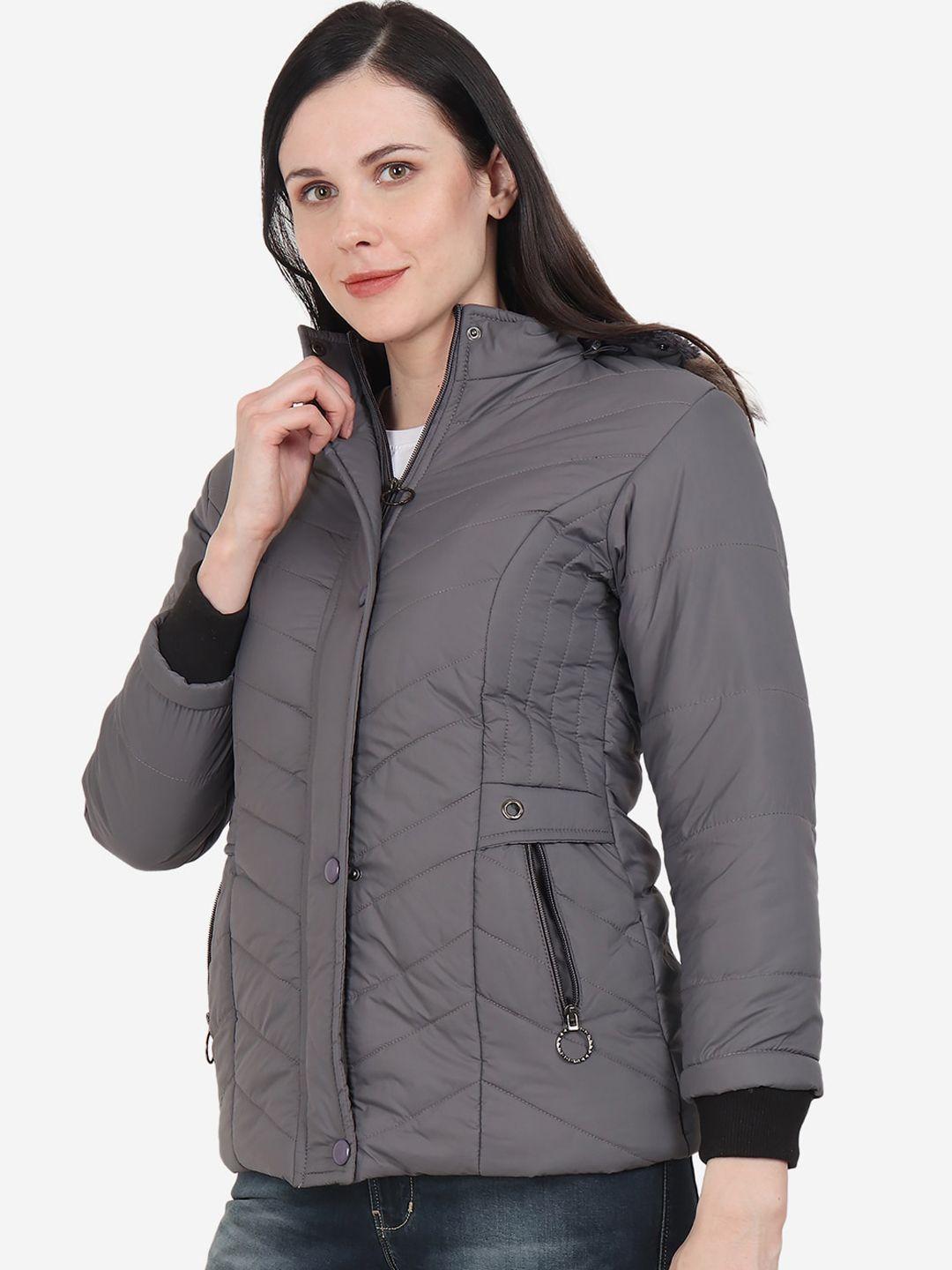 xohy women grey lightweight outdoor padded jacket