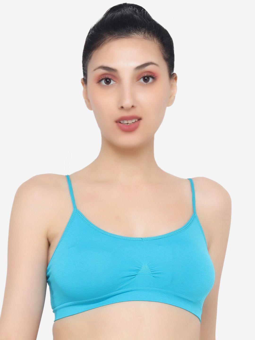 xoxo design turquoise blue non-padded sports bra