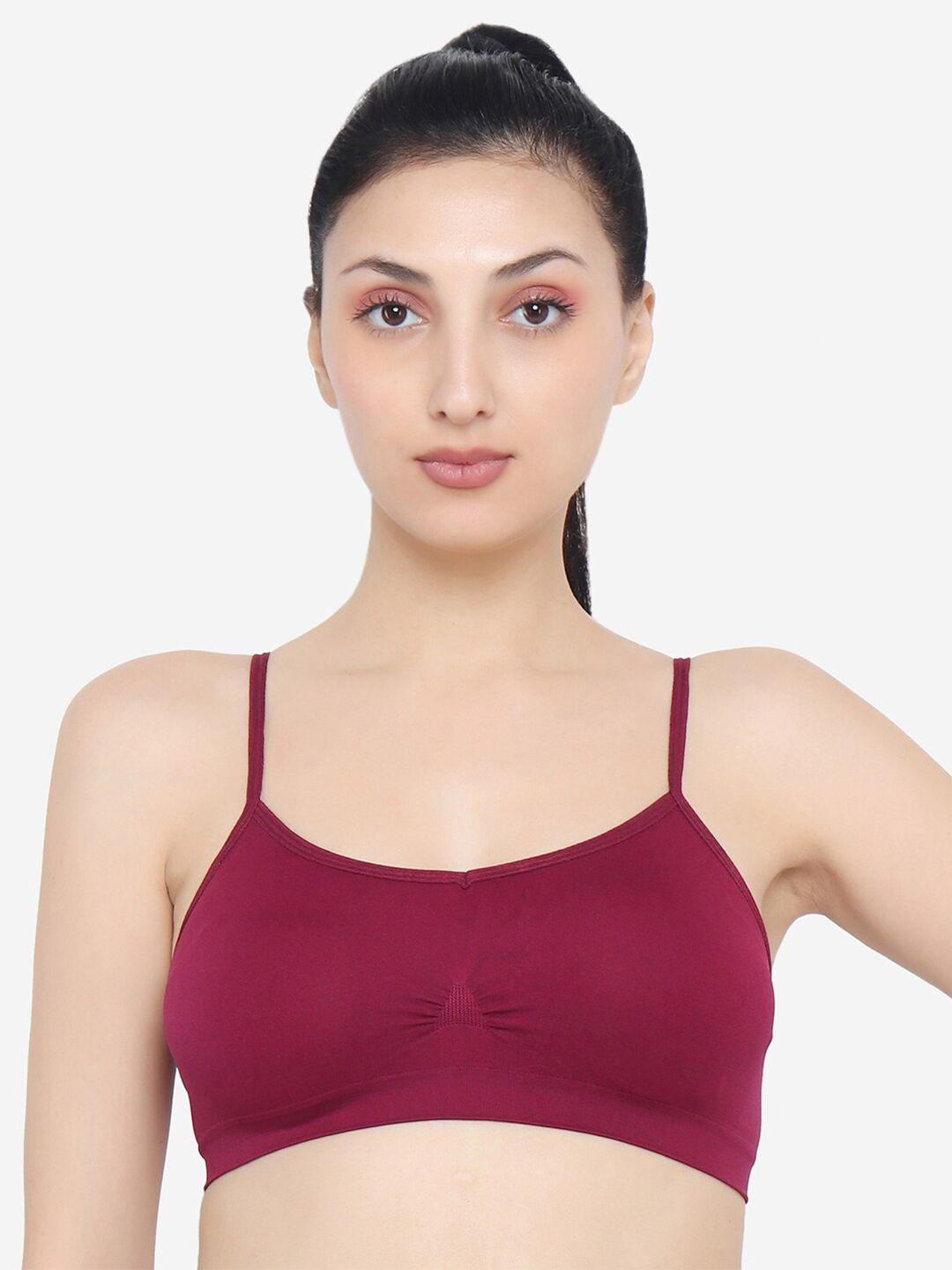 xoxo design maroon non padded sports bra