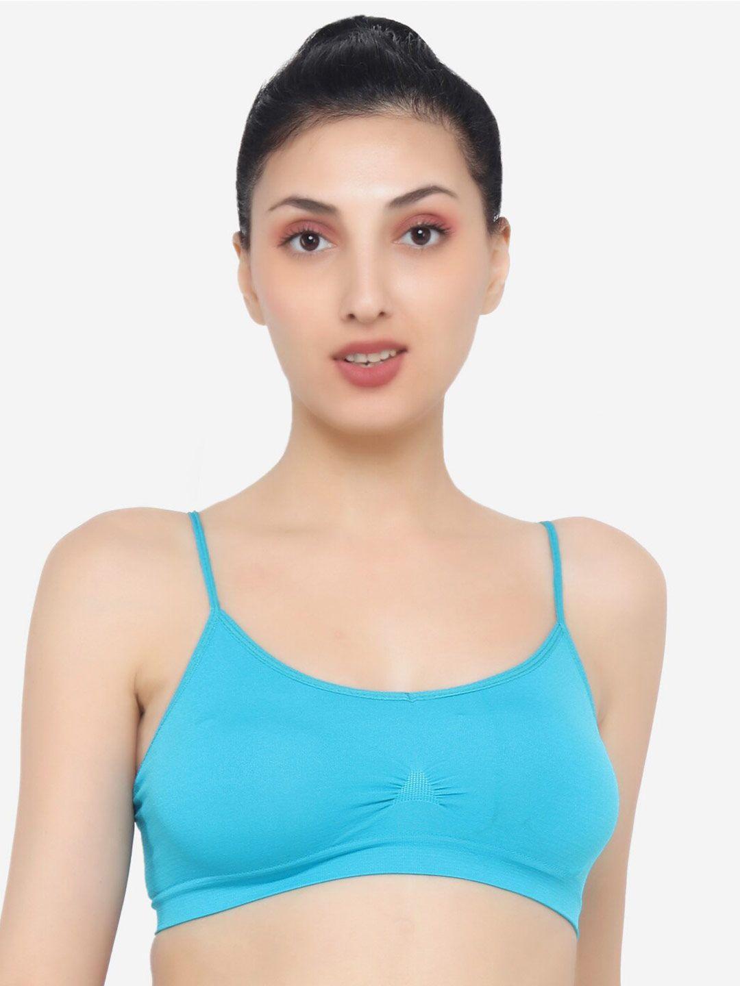 xoxo design seamless non-padded sports bra xoxo1-b04016-skblu_fs