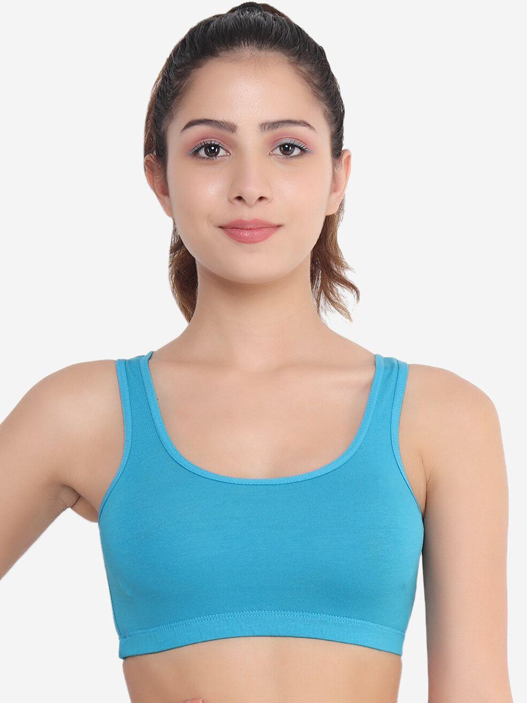 xoxo design women blue solid sports bra