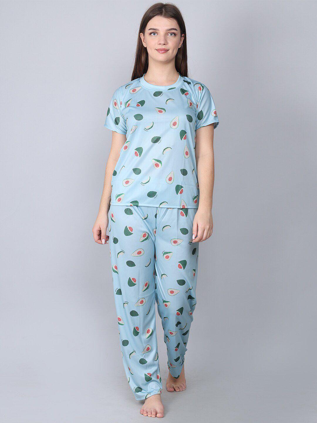 xpiox graphic printed night suit