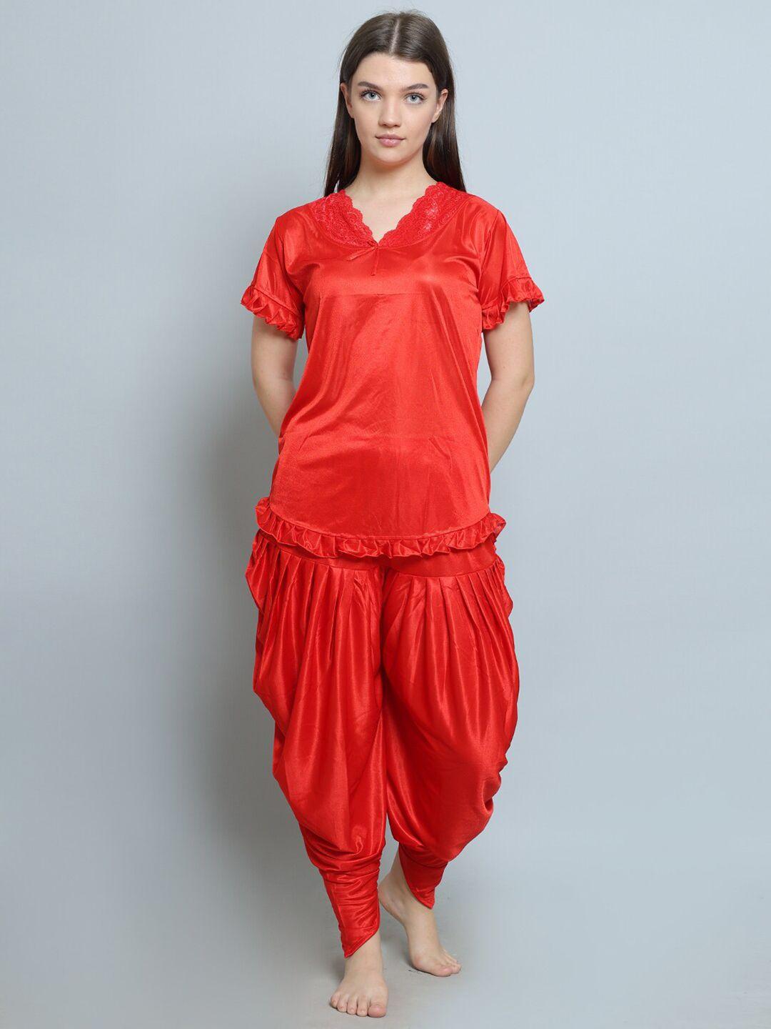 xpiox satin top & dhoti pant