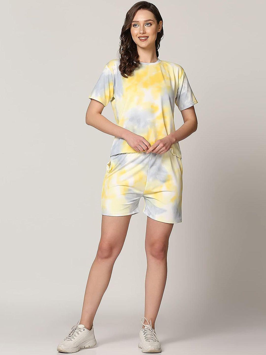 xpiox tie & dye printed night suit