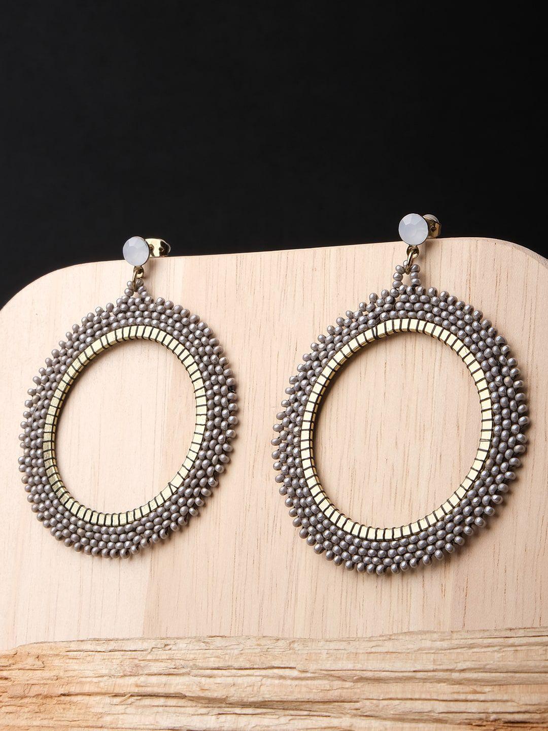 xpnsv beaded contemporary drop earrings