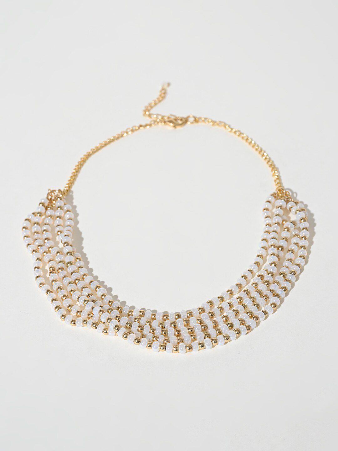 xpnsv brass artificial beads necklace