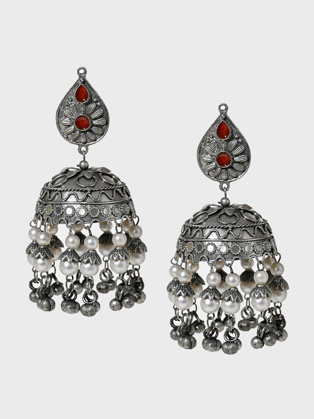 xpnsv oxidised contemporary jhumkas