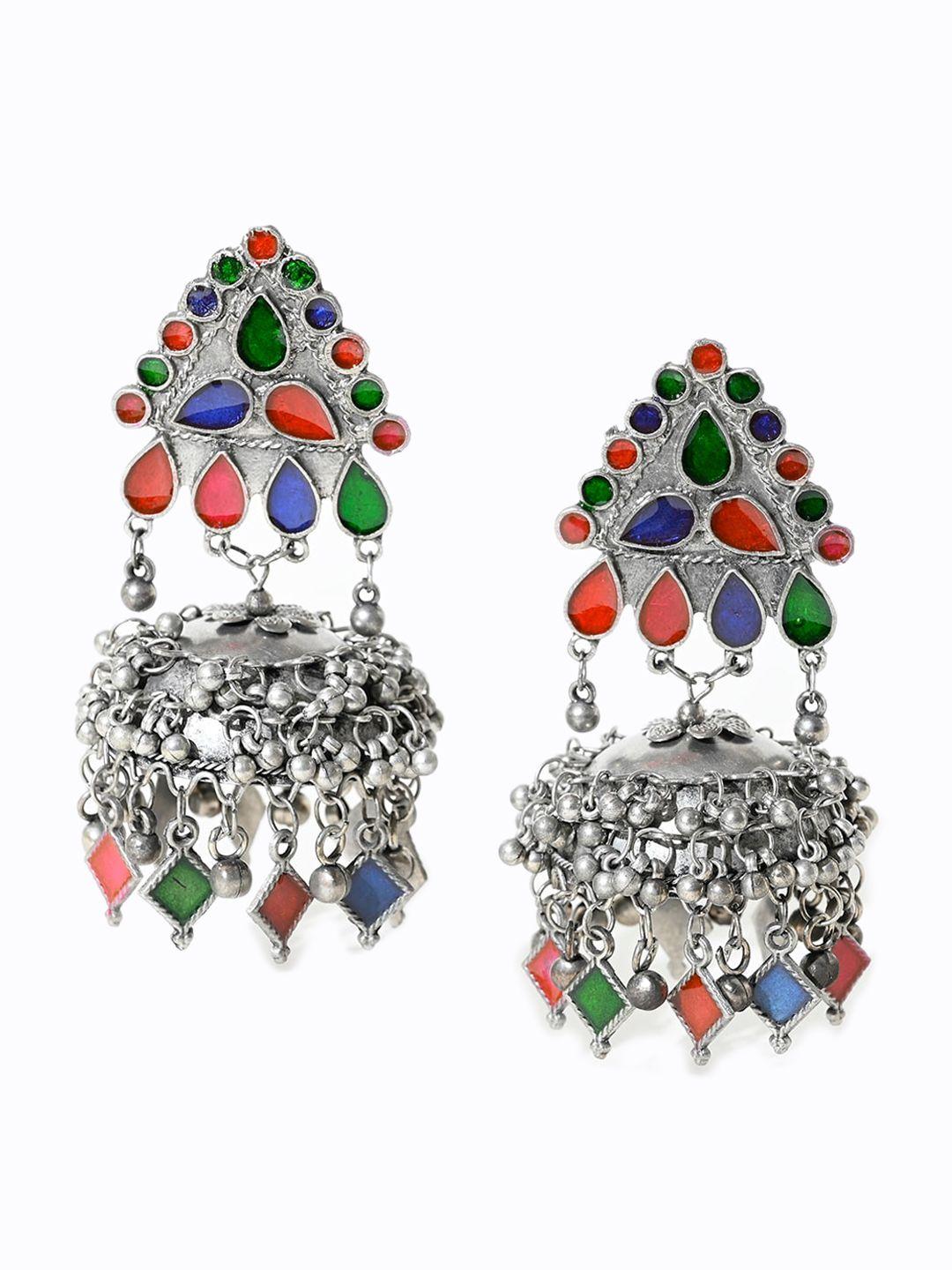 xpnsv oxidised contemporary jhumkas