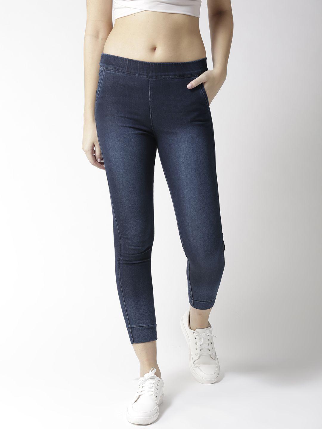 xpose navy comfort skinny fit cropped jeggings