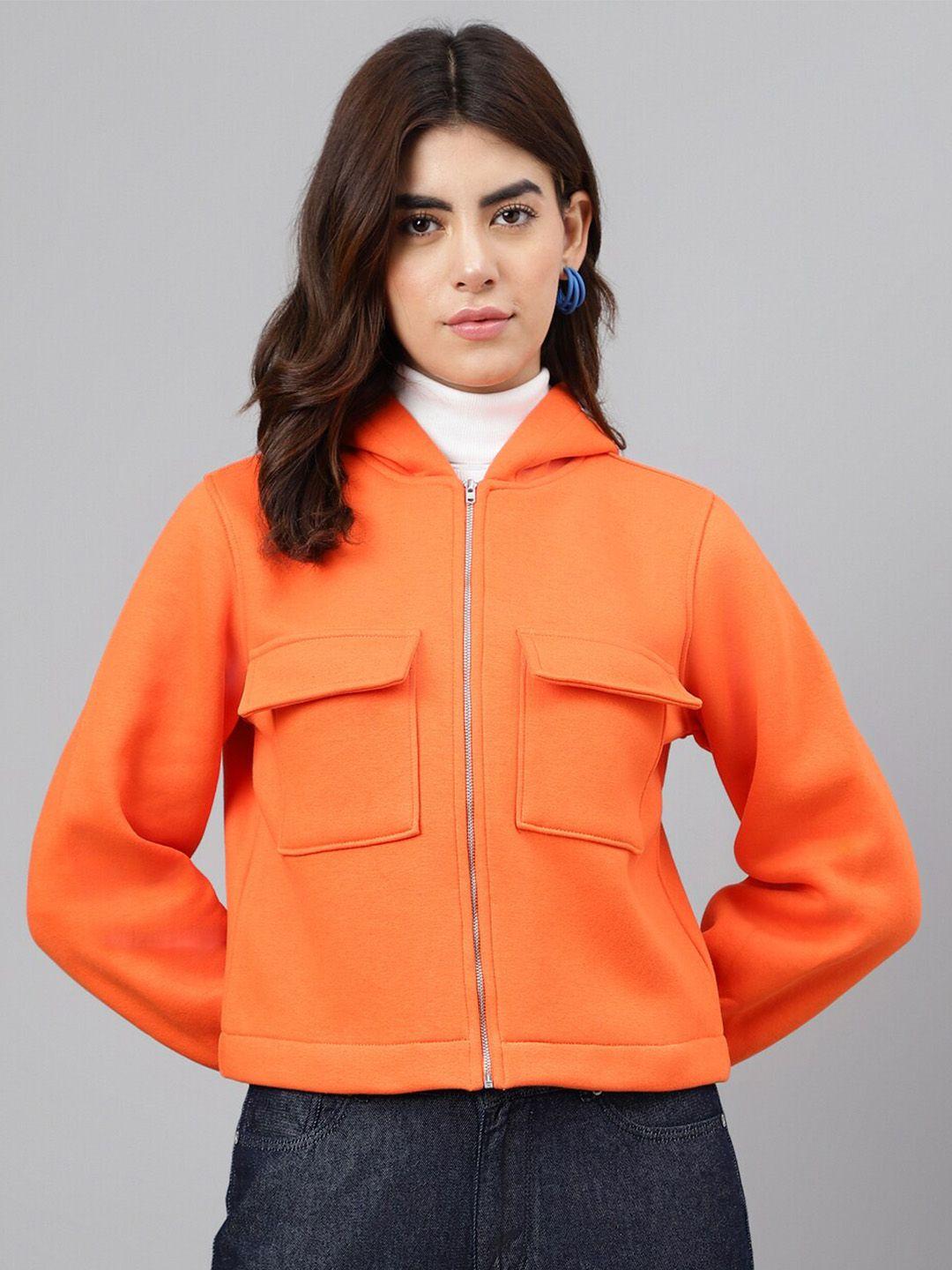 xpose women orange hooded sweatshirt