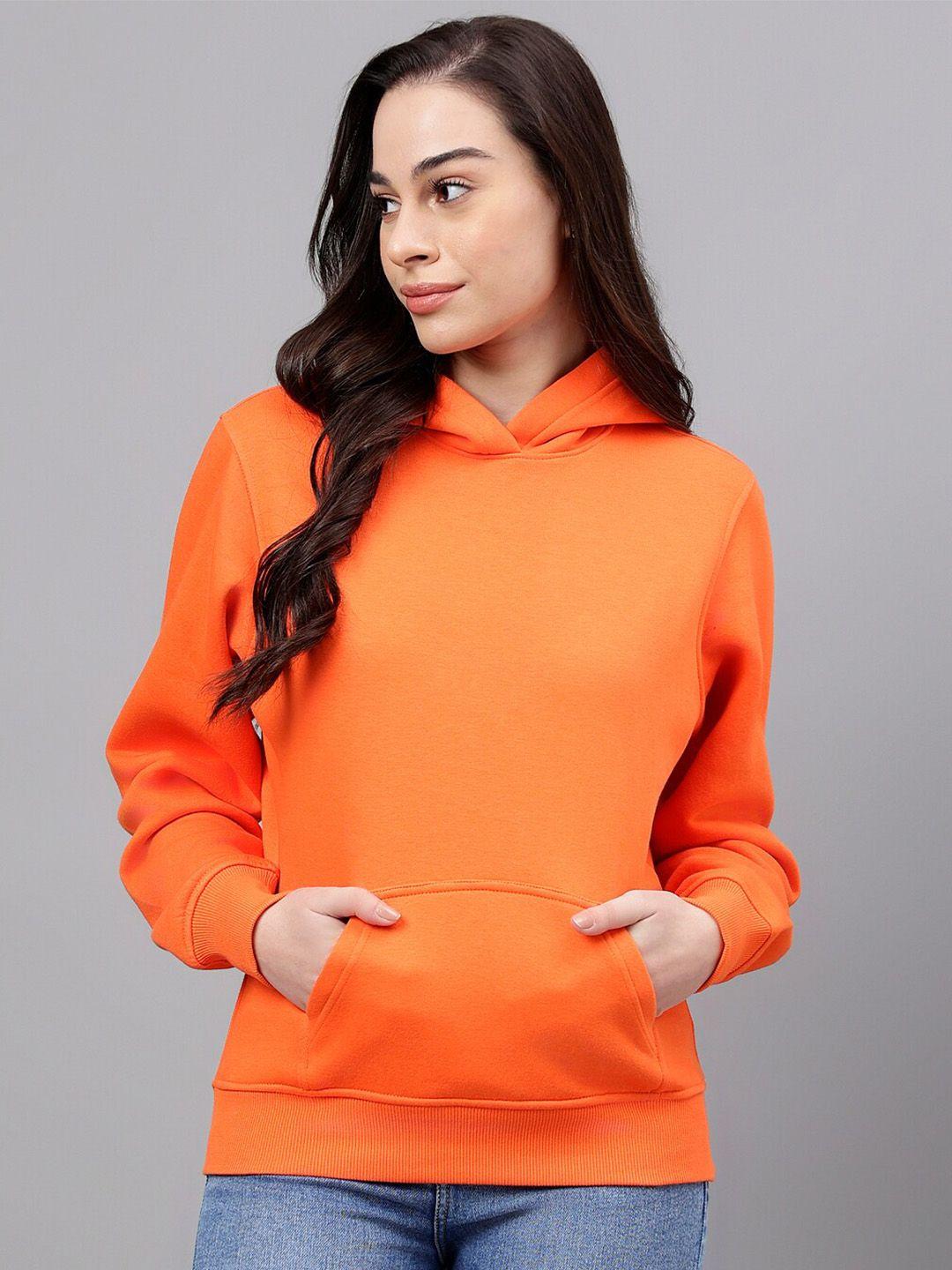 xpose women orange hooded sweatshirt