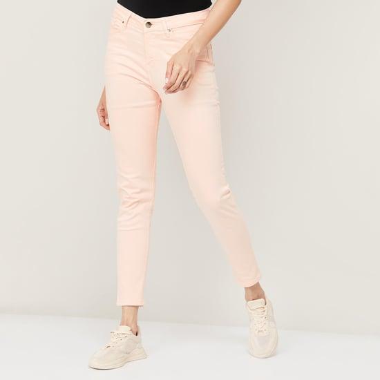 xpose women solid skinny fit jeans