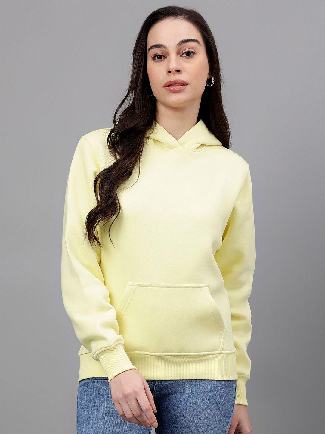 xpose women yellow hooded sweatshirt