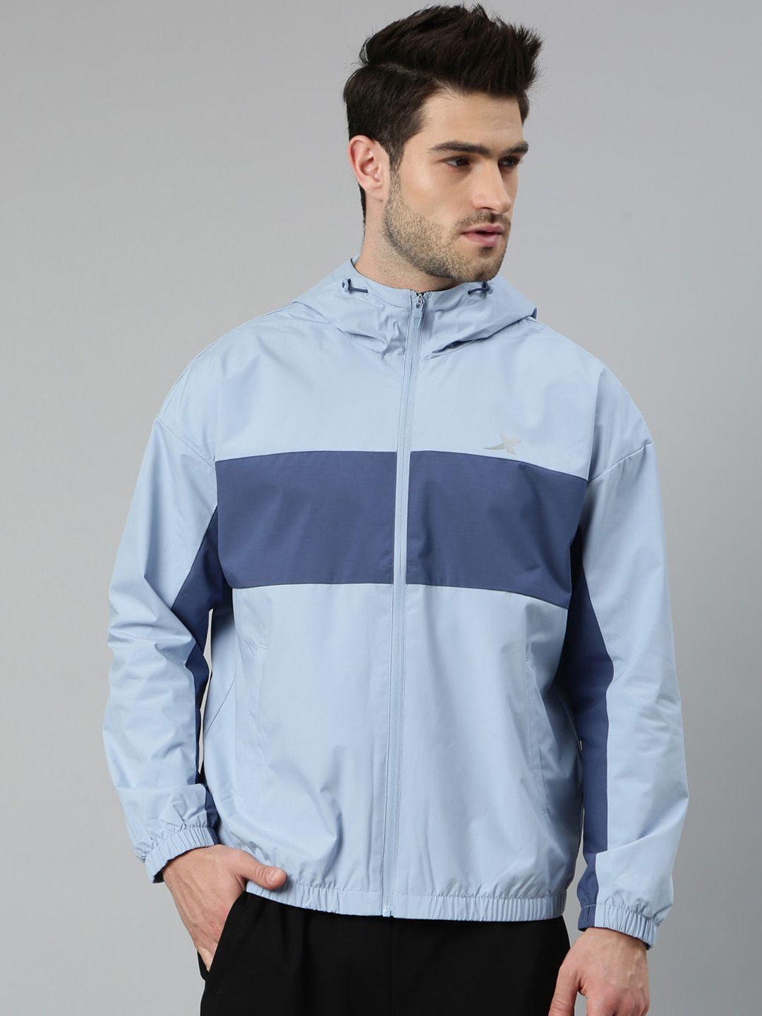 xtep striped hooded windcheater running sporty jacket