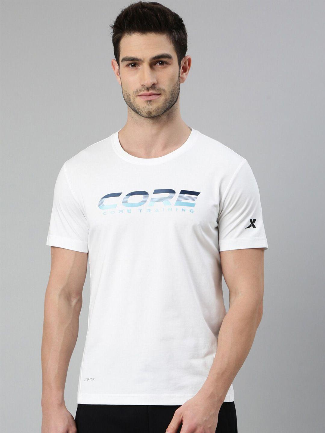 xtep men white printed t-shirt