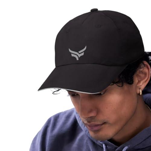 xtrim head caps for men, unisex sports caps with adjustable strap, summer cap for men, cap for all sports, cap for girls, gym caps for men & women, cap sports, caps for men with air holes (black)