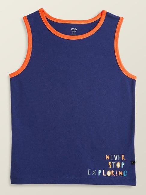 xy-life-kids-blue-&-orange-cotton-printed-vests