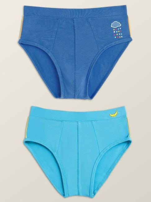 xy life kids blue relaxed fit briefs (pack of 2)