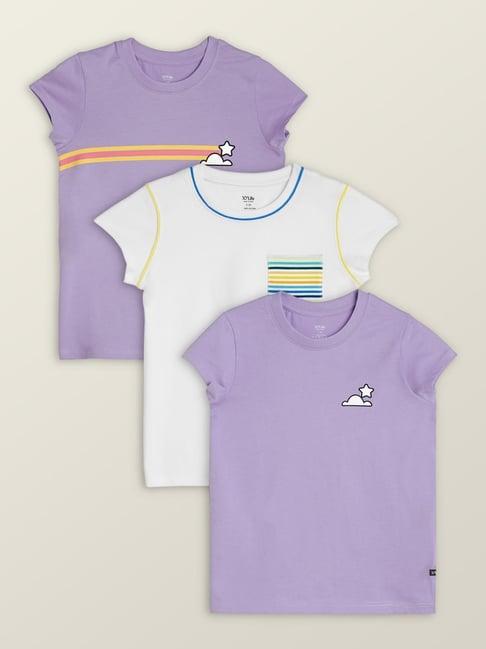 xy life kids multicolor cotton printed t-shirt (pack of 3)