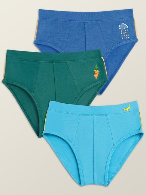 xy life kids multicolor relaxed fit briefs (pack of 3)