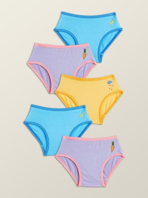 xy life kids multicolor relaxed fit panties (pack of 5)