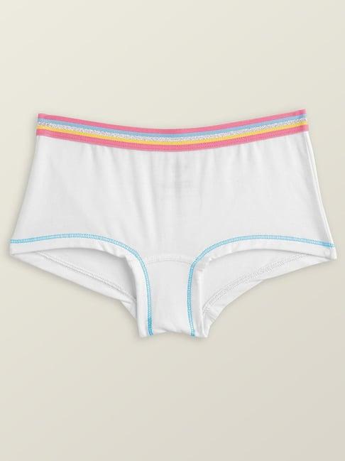 xy life kids white & pink relaxed fit panties