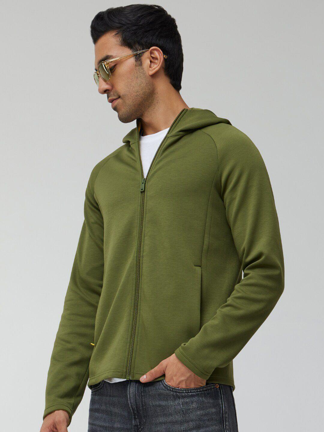 xyxx hooded cotton front-open sweatshirt