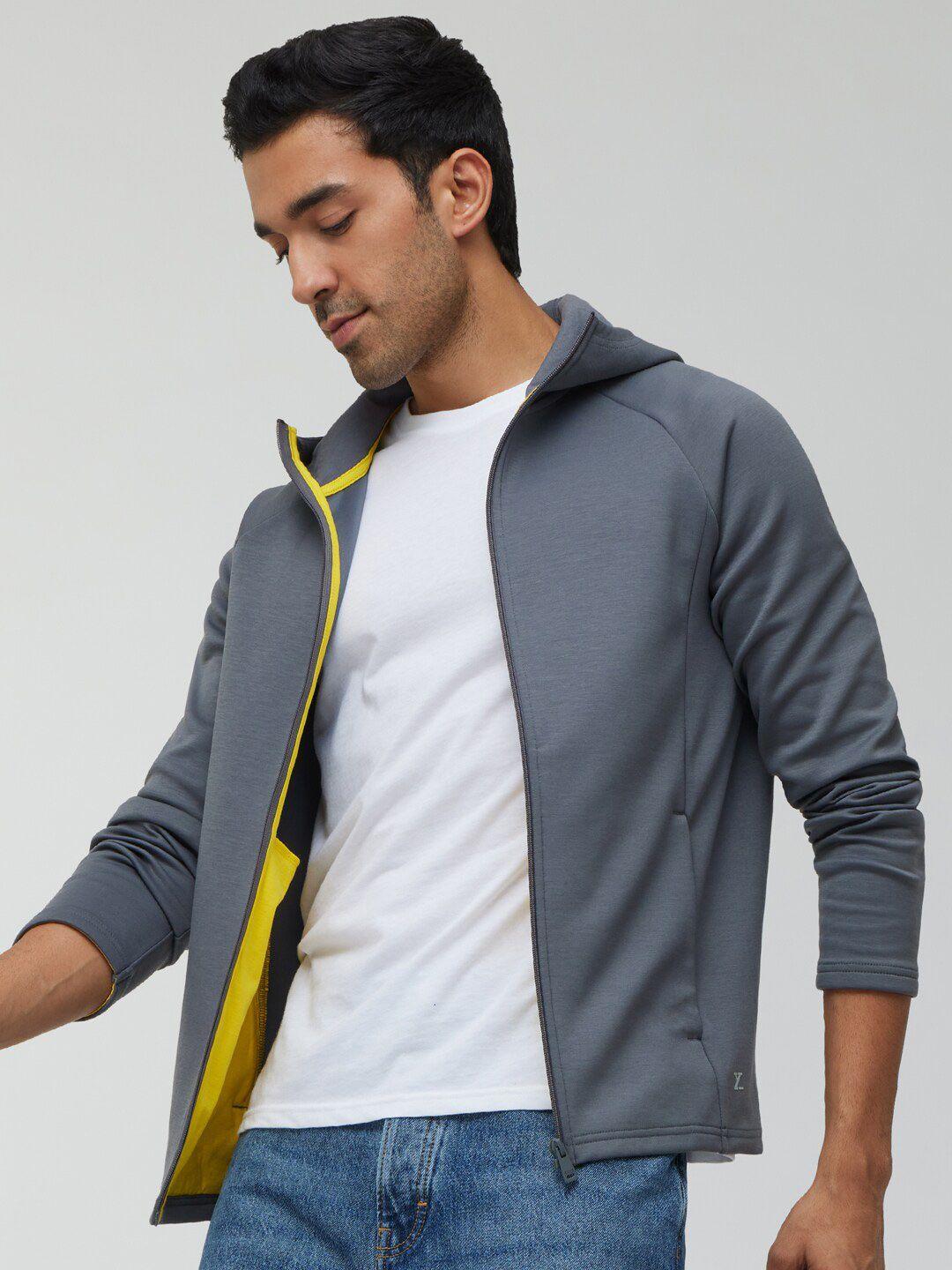 xyxx long sleeves hooded cotton front-open sweatshirt