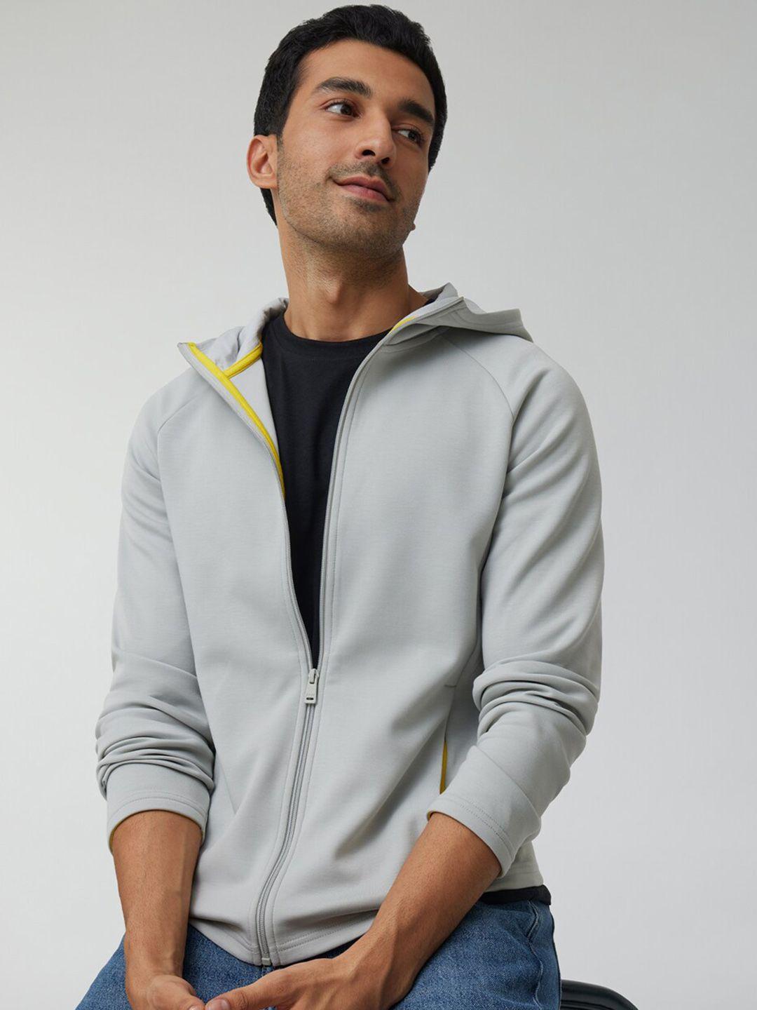 xyxx long sleeves hooded cotton front-open sweatshirt