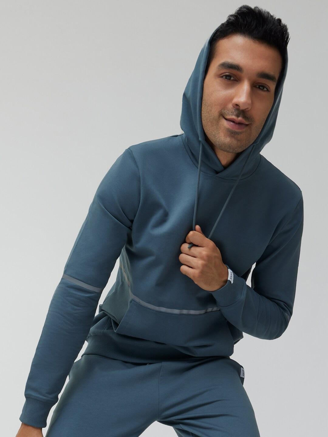 xyxx long sleeves hooded cotton pullover sweatshirt