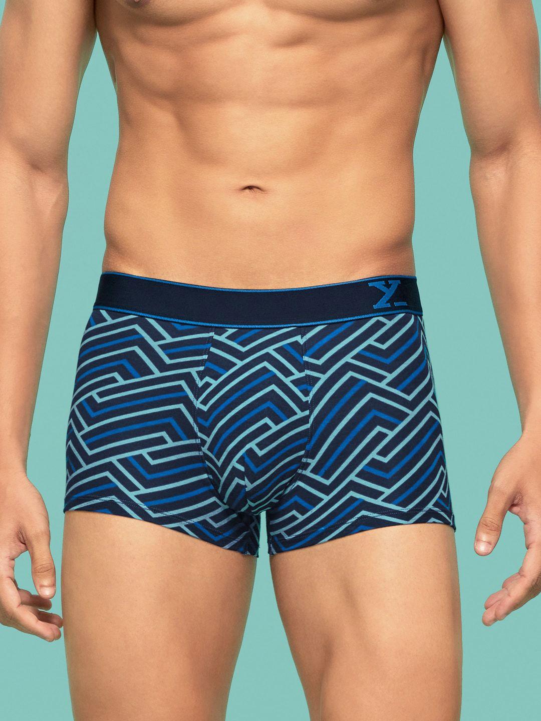 xyxx men abstract printed cotton breathable trunks xytrnk207