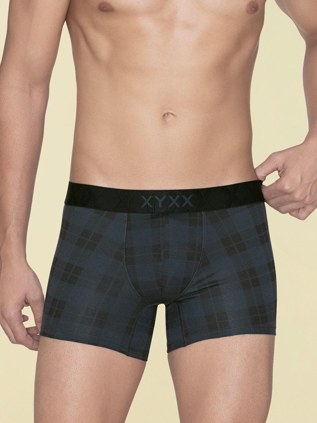 xyxx men checked breathable trunk xytrnk179