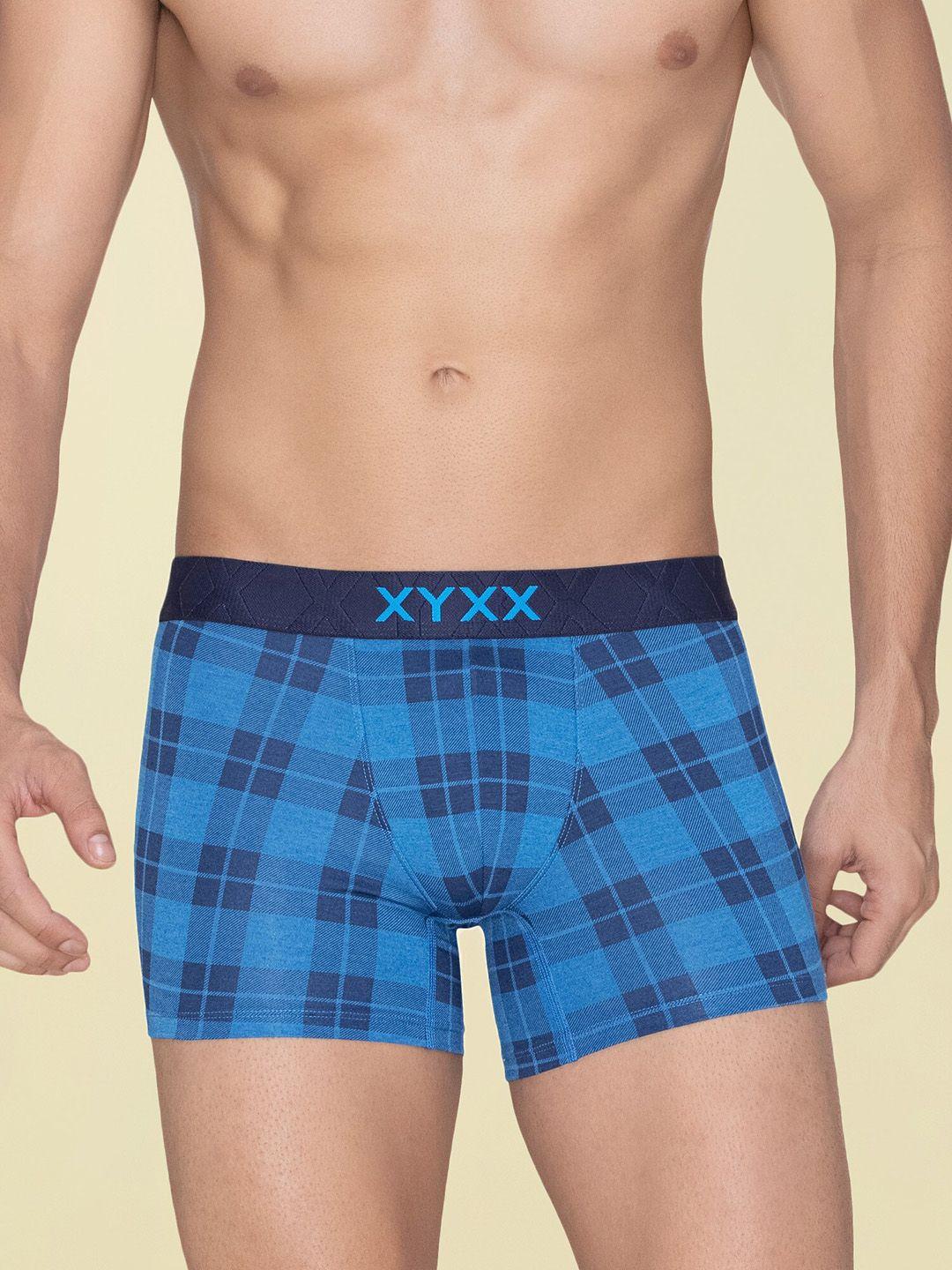 xyxx men checked breathable trunk xytrnk181