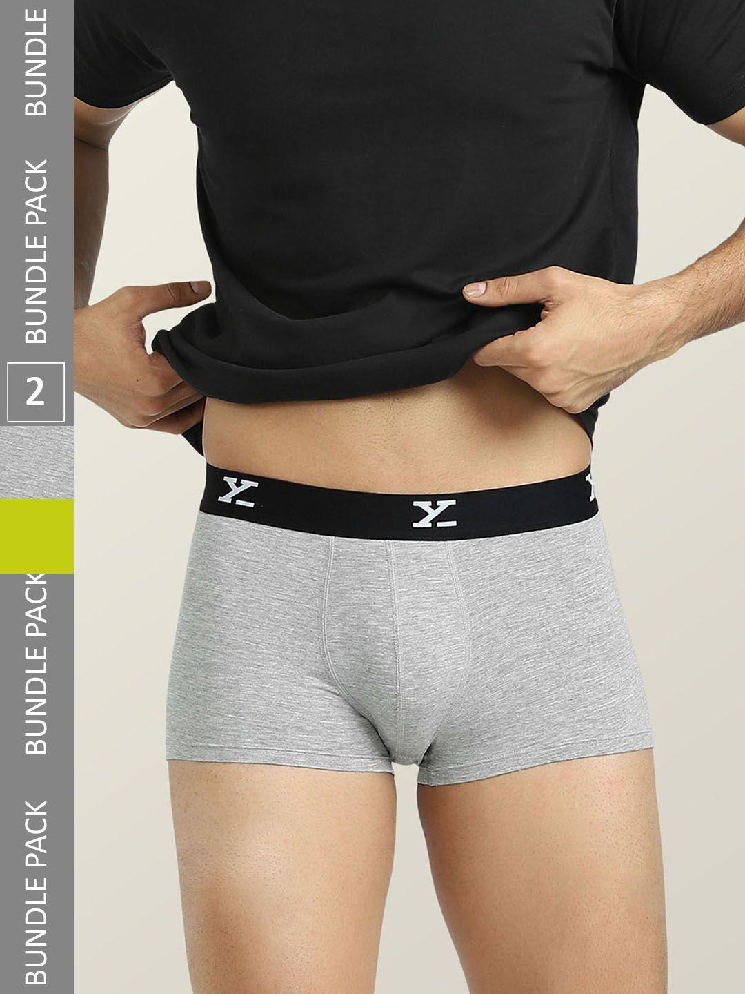 xyxx men pack of 2 mid-rise sweat wickingtrunks