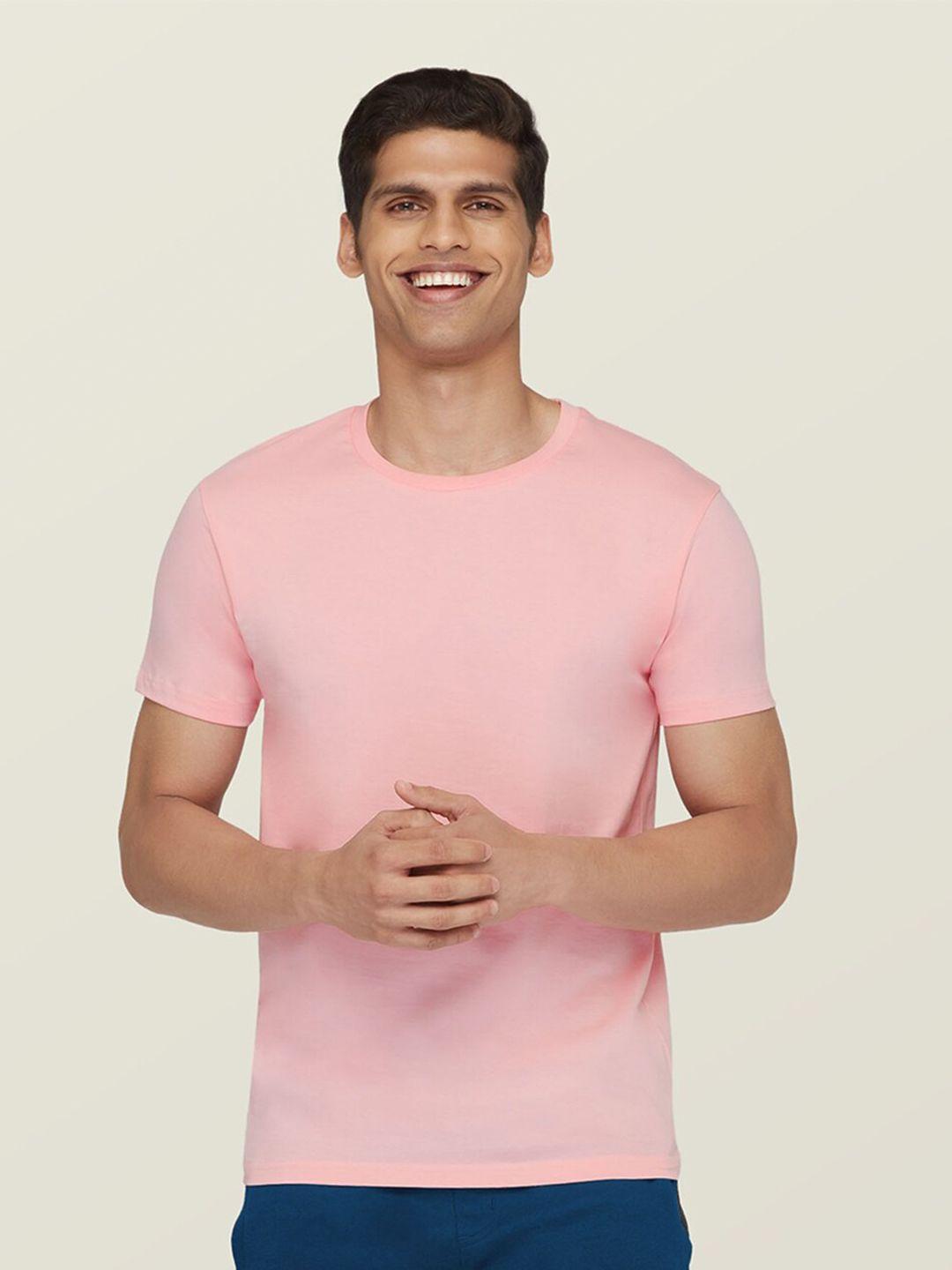 xyxx men pink cotton t-shirt