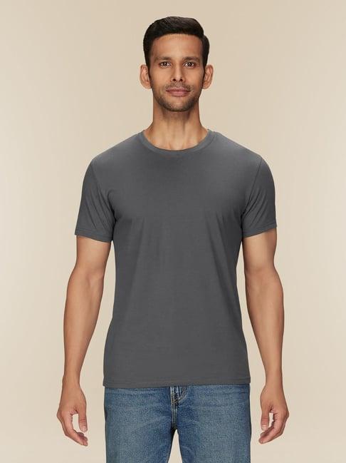 xyxx anchor grey cotton regular fit t-shirts