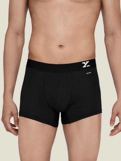 xyxx black & dark maroon regular fit trunks - pack of 2