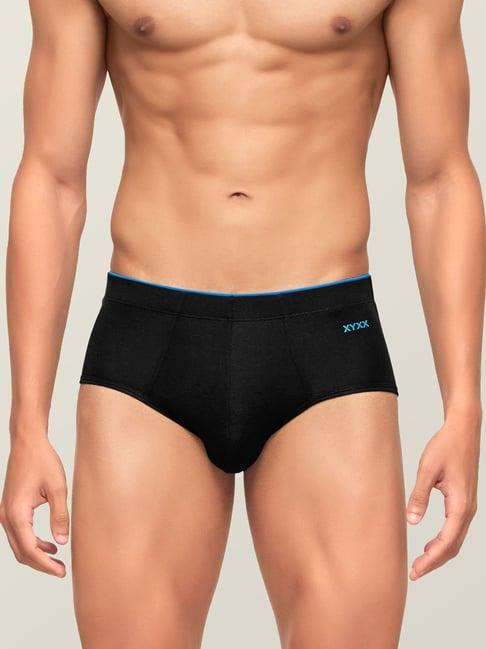 xyxx black regular fit briefs