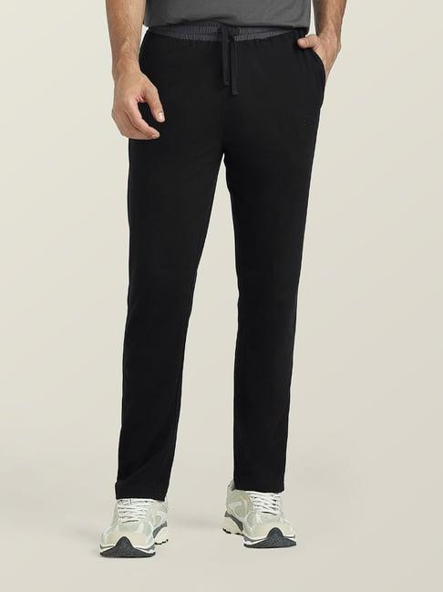 xyxx black regular fit trackpants