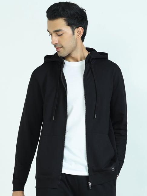 xyxx black relaxed fit hooded sweatshirt