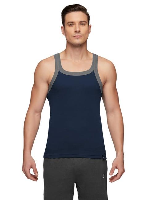 xyxx blue regular fit vest